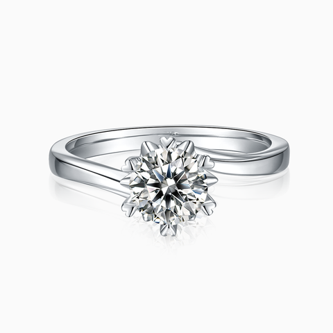 Valentina Celeste Engagement Ring with Twisted Band