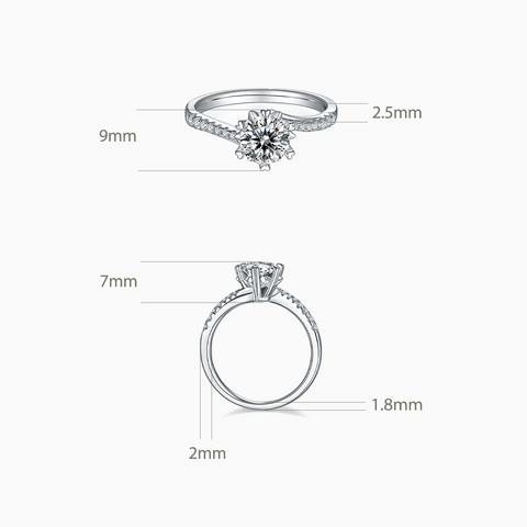 Valentina Celeste Engagement Ring with Twisted Diamond Band