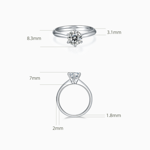 Promise Engagement Ring with Straight Band