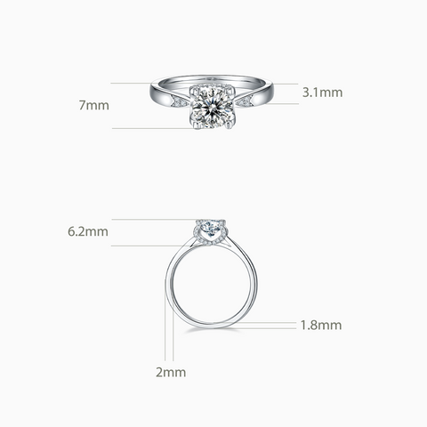 Luxor Engagement Ring with Diamond Setting