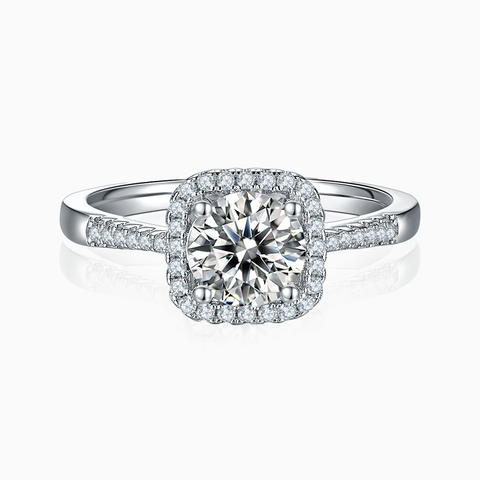 Harmony Cushion Halo Engagement Ring