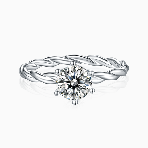 Infinity Engagement Ring with Lace Band