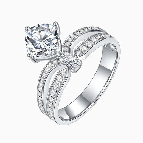 Charlotte Engagement Ring with twin band