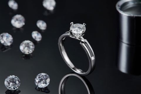 Infinity Engagement Ring with Infinity Setting