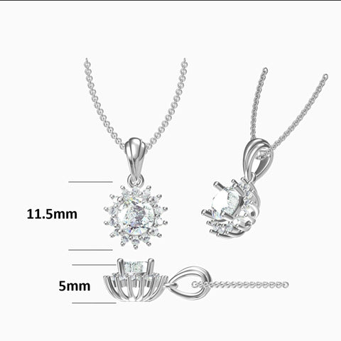 Lumière II Pendant Diamond Necklace - Eterna Diamonds | Lab Grown Diamond