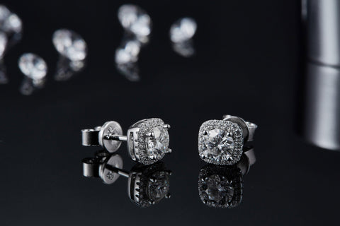 Belle V Diamond Stud Earrings - Eterna Diamonds | Lab Grown Diamond