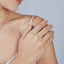 Charlotte Engagement Ring with twin band