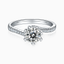 Valentina Celeste Engagement Ring with Twisted Diamond Band