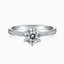 Princess Engagement Ring with Inline Pavé