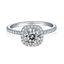 Harmony Cushion Halo Engagement Ring with Straight Band