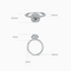 Harmony Cushion Halo Engagement Ring with Straight Band