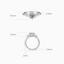 Princess Engagement Ring with Diamond Bar Channels