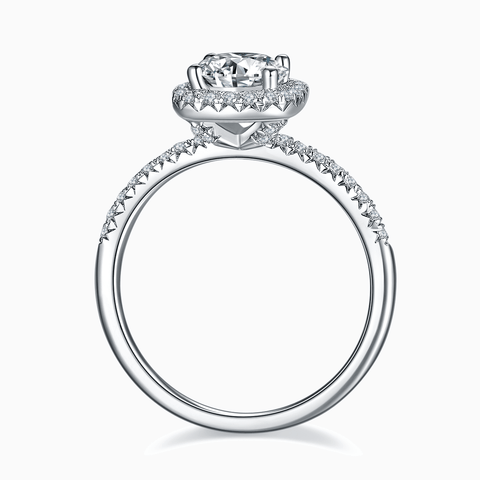 Eterna Harmony I Round Cut Radiant Shape Straight Band - Eterna Diamonds | Lab Grown Diamond