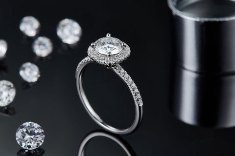 Eterna Harmony I Round Cut Radiant Shape Straight Band - Eterna Diamonds | Lab Grown Diamond