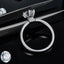 Princess Engagement Ring with Inline Pavé Straight Band