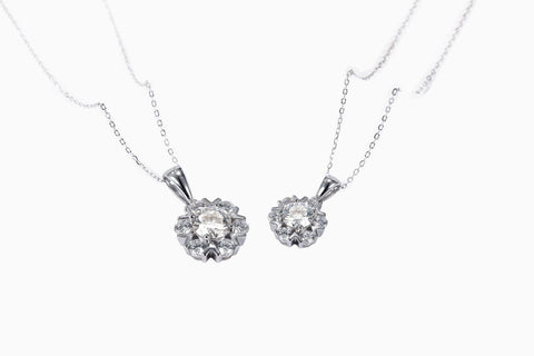 Snowflower Pendant Diamond Necklace - Eterna Diamonds | Lab Grown Diamond
